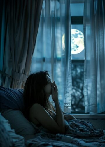 Mujer con insomnio