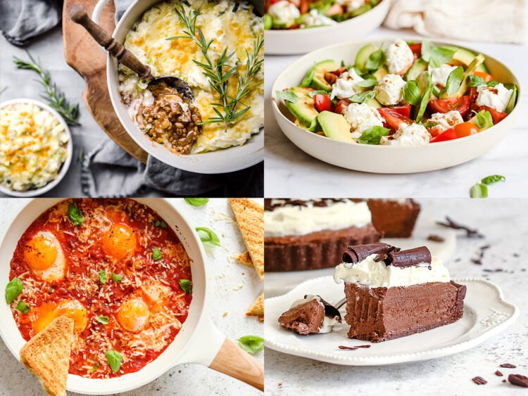 Pavlova de chocolate cetogénica en freidora de donaire